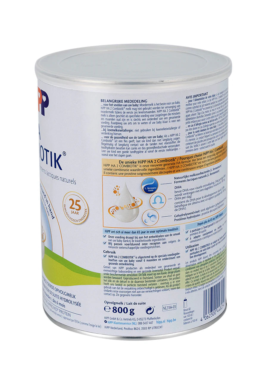 HiPP Dutch Hypoallergenic Combiotik Stage 2 | Organic Formula Hub