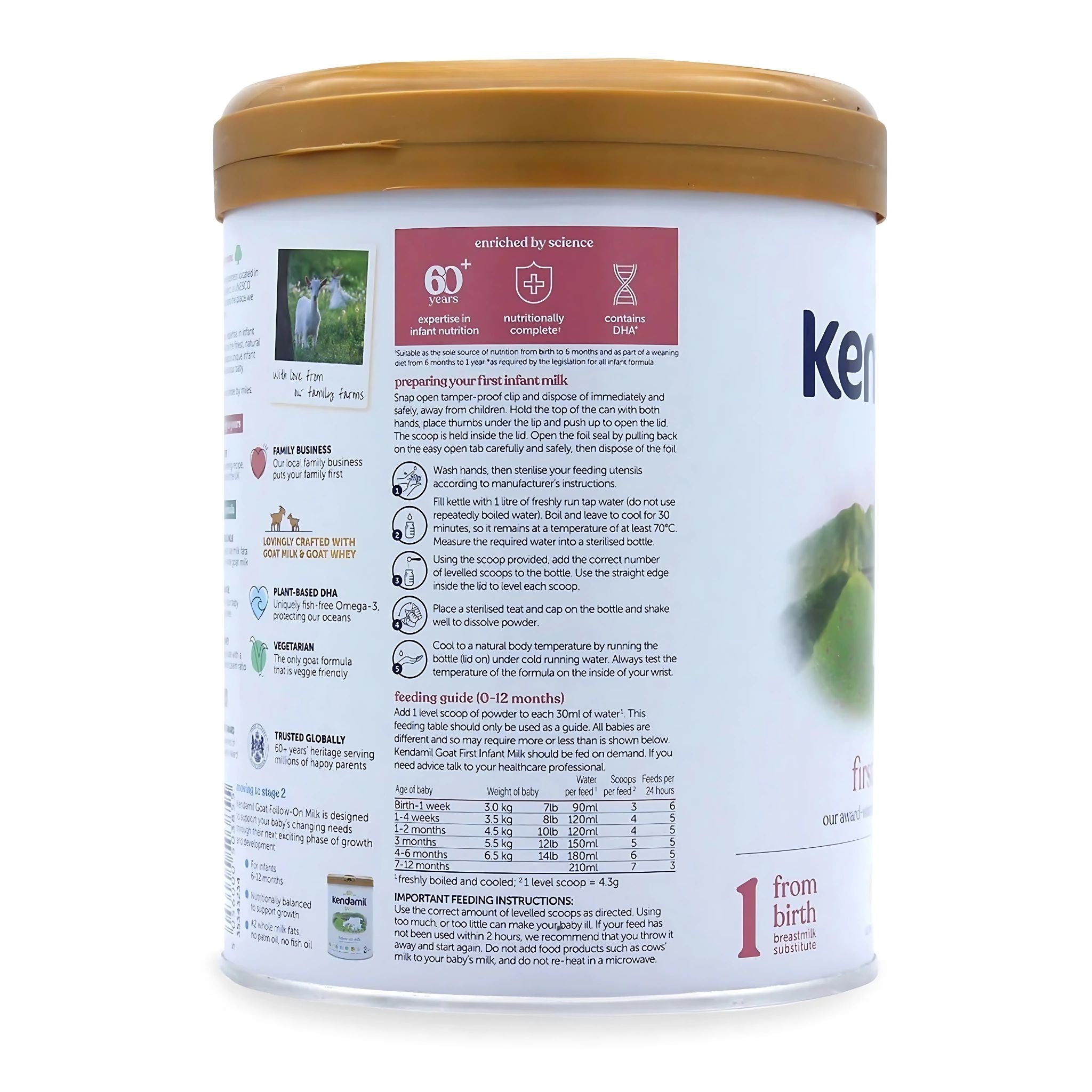 Kendamil EU Organic Goat First Infant milk Stage 1 | Organic Formula Hub