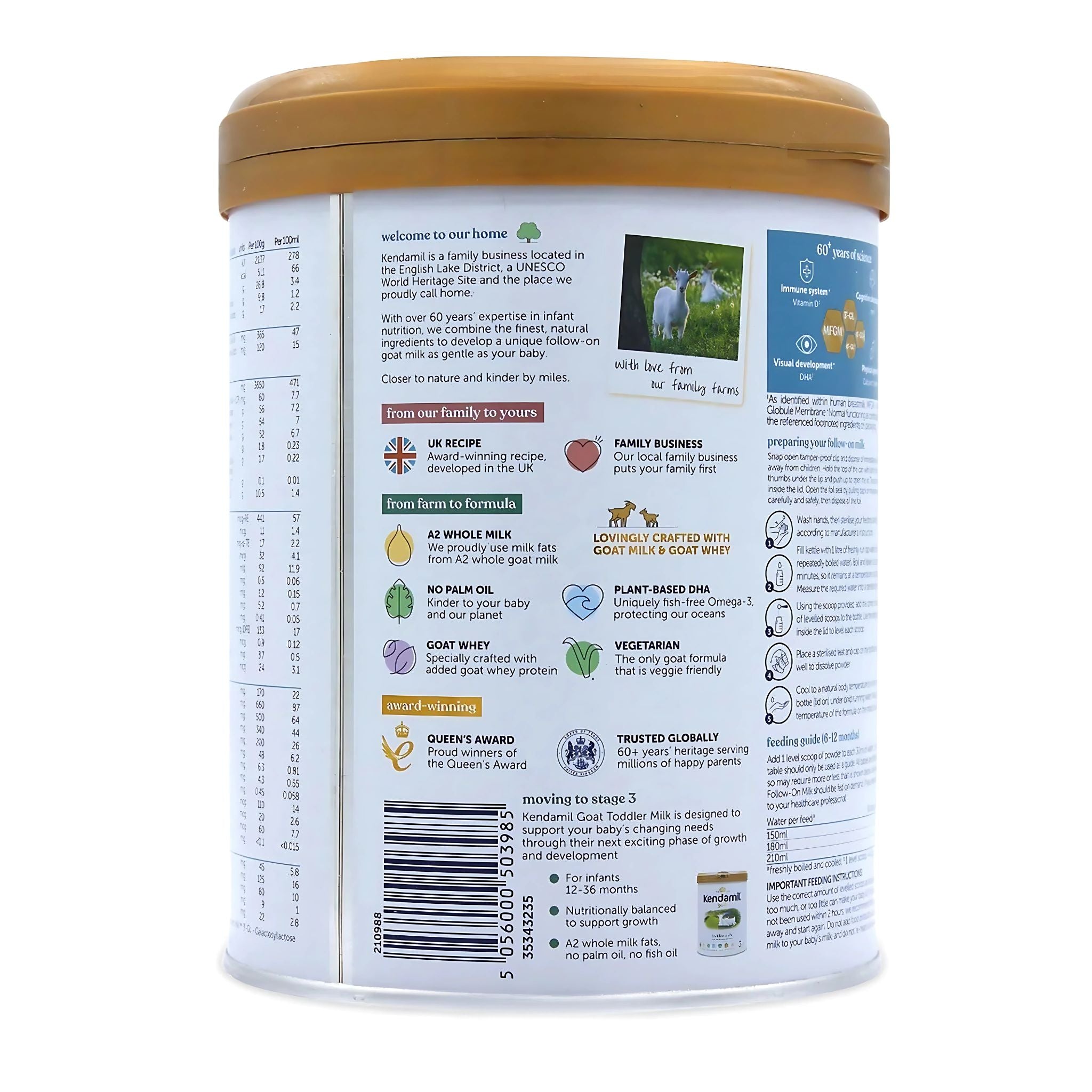 Kendamil EU Organic Goat follow-on milk Stage 2 | Organic Formula Hub