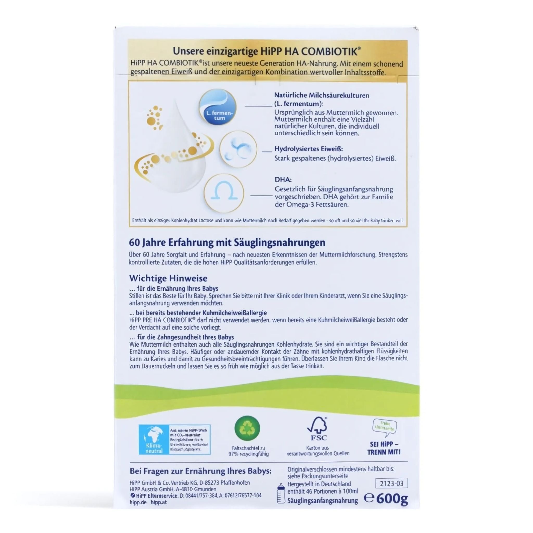 HiPP Hypoallergenic PRE | Organic Formula Hub