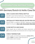 Holle Bio Organic A2 Stage 2 Baby Formula preparation instructions | Organic Formula Hub