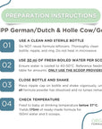 HiPP organic formula stage 1 preparation instructions | Organic Formula Hub