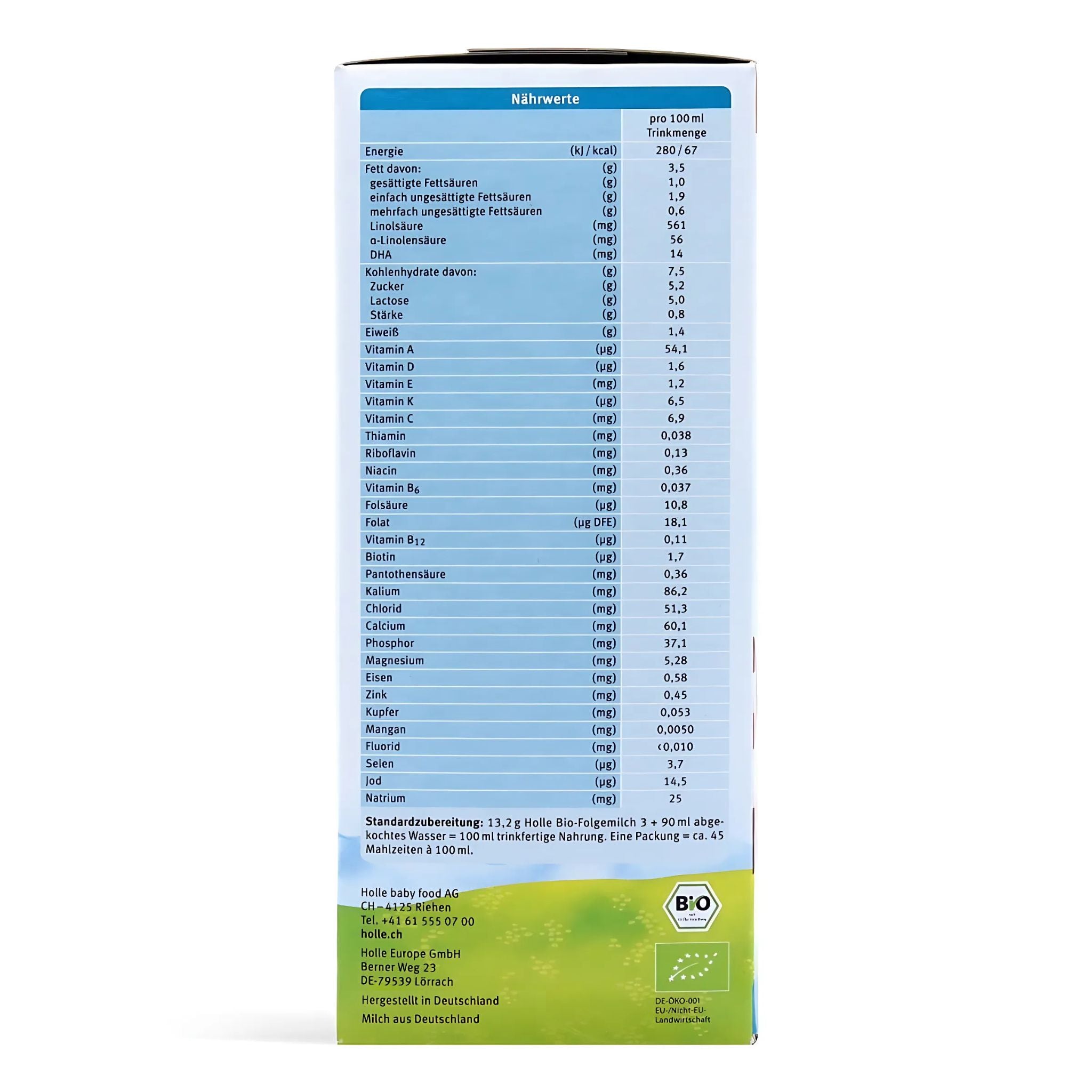 Holle Bio Stage 3 cow milk Baby Formula | Organic Formula Hub