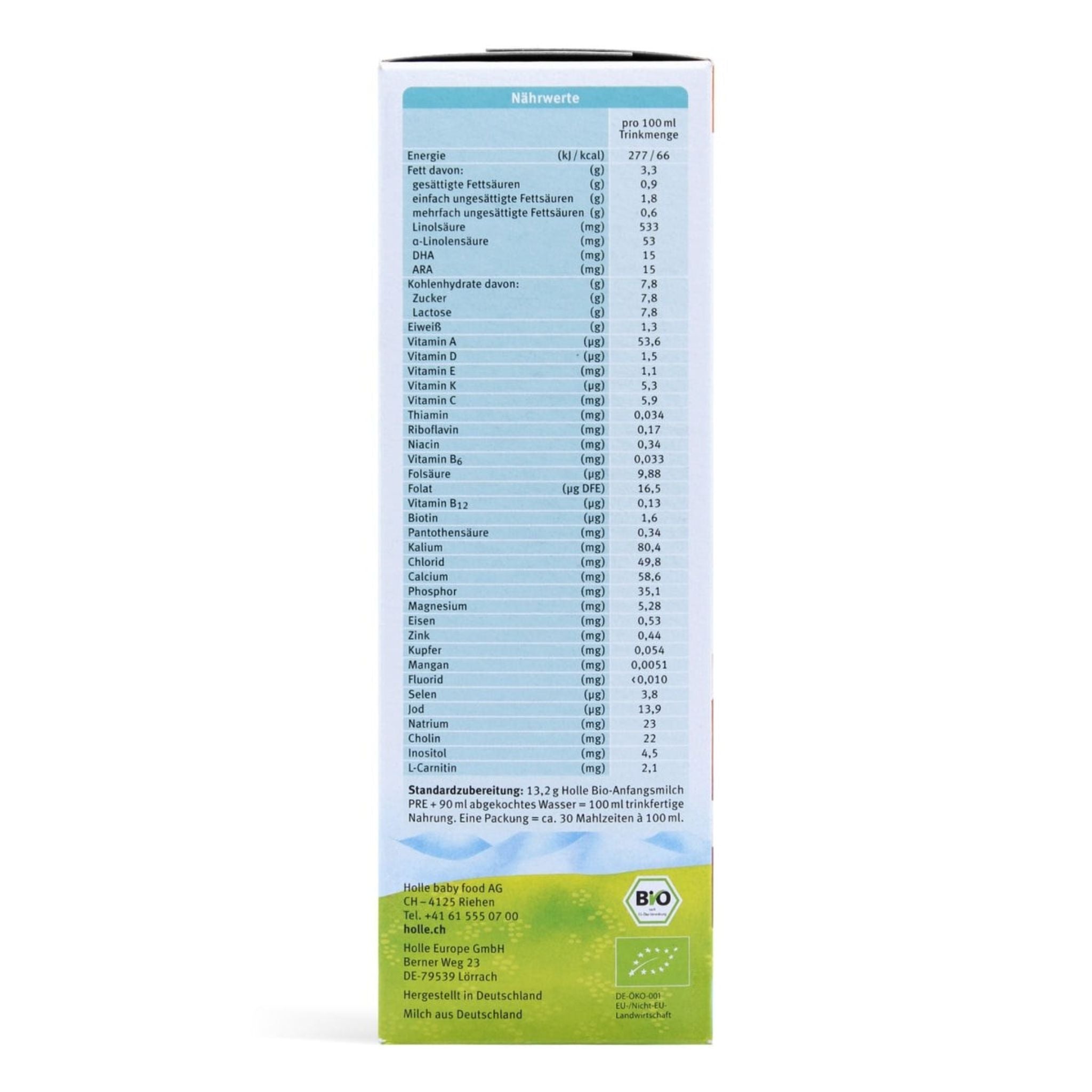 Holle PRE Infant Formula | Organic Formula Hub
