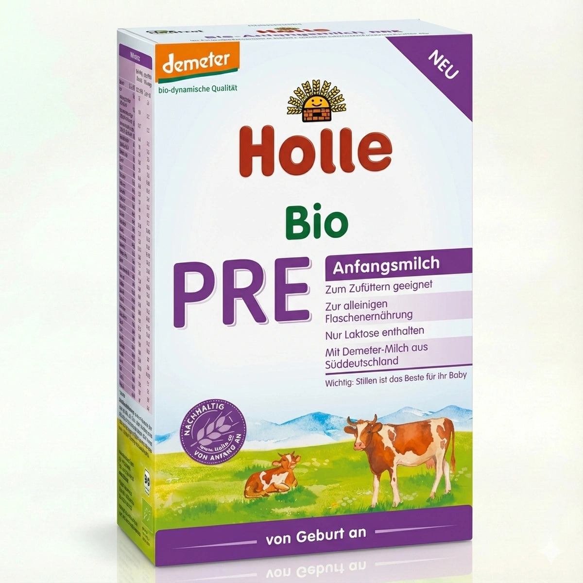 Holle Bio stage PRE Baby Formula - 400 gram - cow milk - up to six