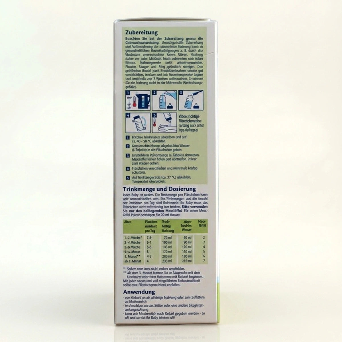 HiPP-1-PUR-Organic-Infant-Formula-Stage-1-Packaging-Side|Organic Formula Hub