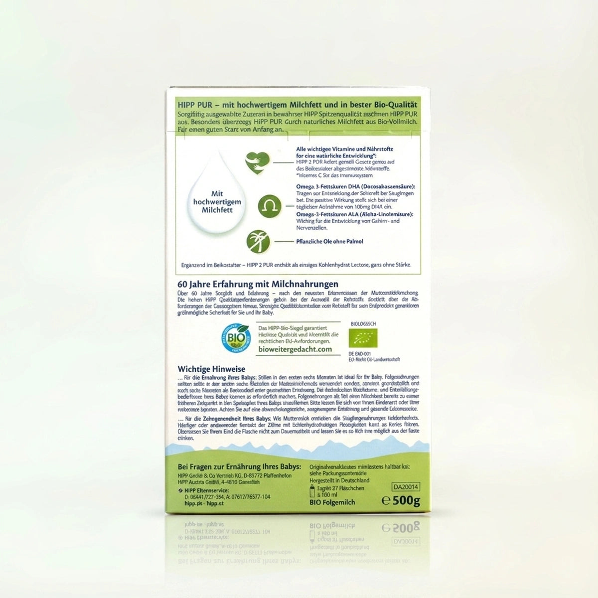 HiPP-2-PUR-Organic-Follow-on-Formula-Stage-2-Packaging-Back | Organic Formula Hub