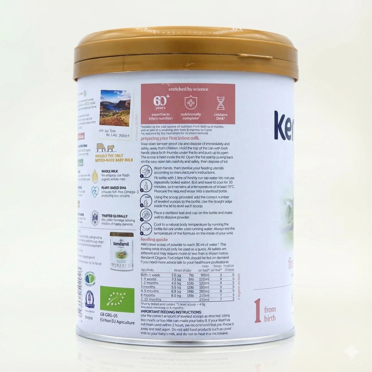 Kendamil Organic Stage 1 Cow Milk (800g) | Organic Formula Hub Kendamil Organic Stage 1 Cow Milk (800g) | Organic Formula Hub
