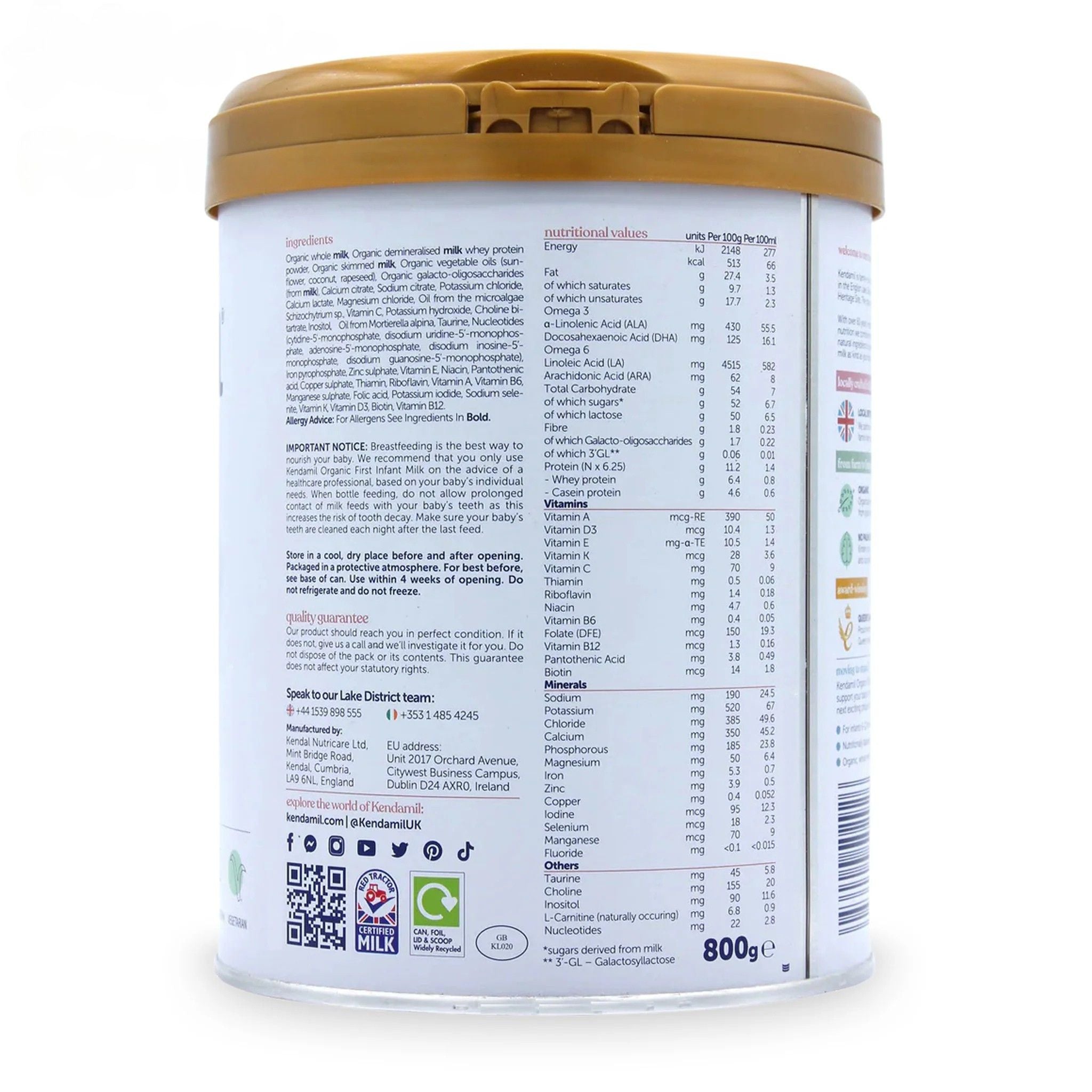 Kendamil EU Organic Sage 1 Formula | Organic Formula Hub