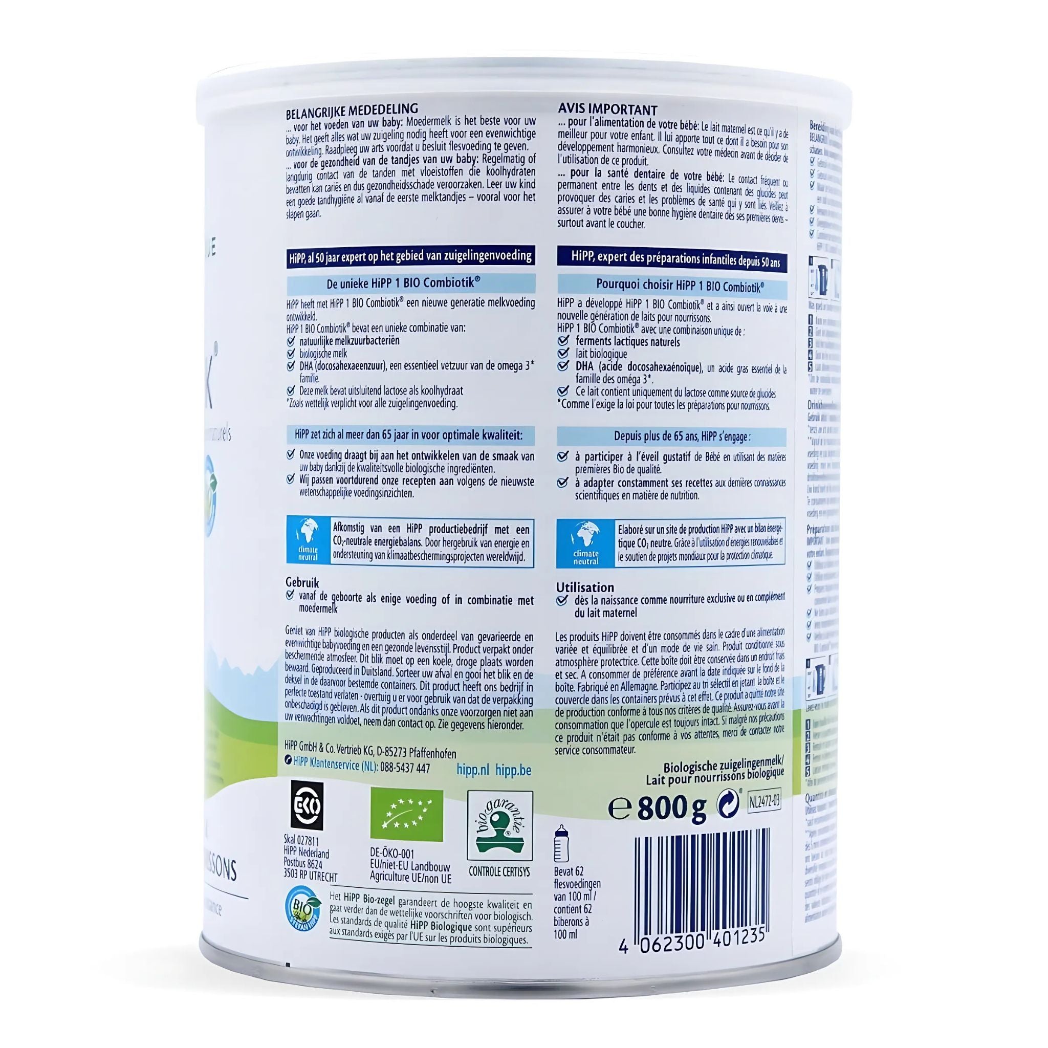 HiPP bio Combiotic Stage 1 Dutch Formula | Organic Formula Hub