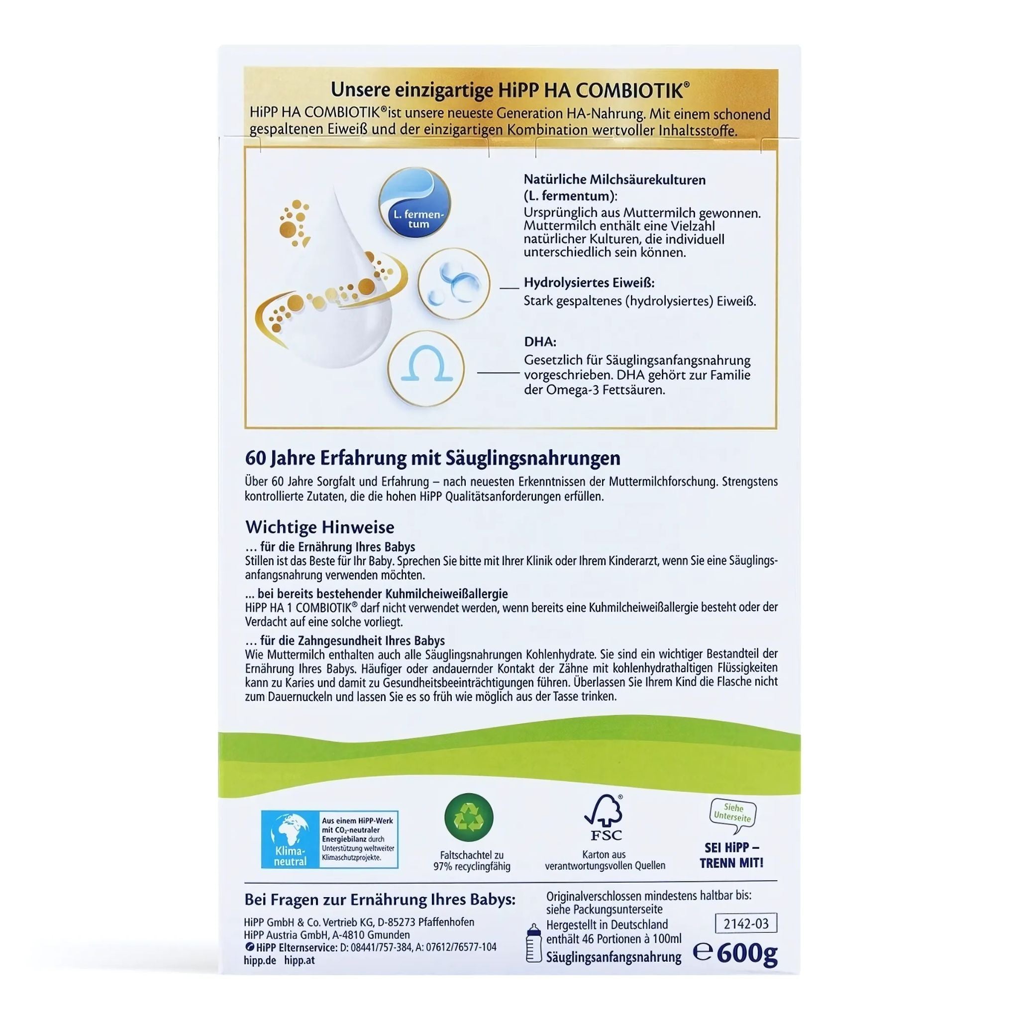 HiPP Hypoallergenic Formula Stage 1 | Organi Formula Hub