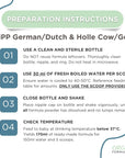 holle organic formula preparation instructions