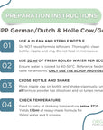 Hipp organic formula preparation instructions