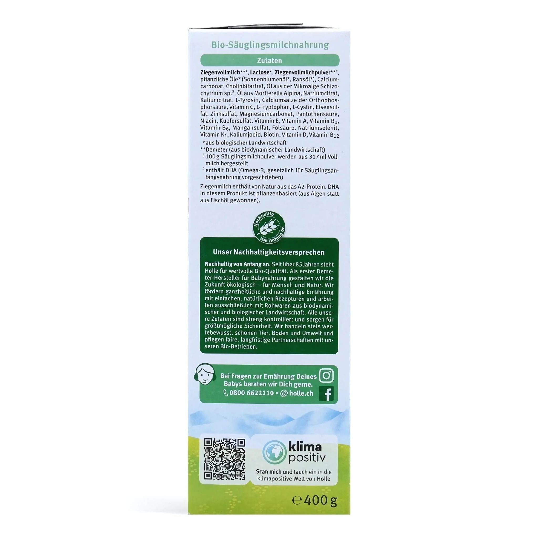 Holle Organic Goat Milk Stage 1 | Organic Formula Hub