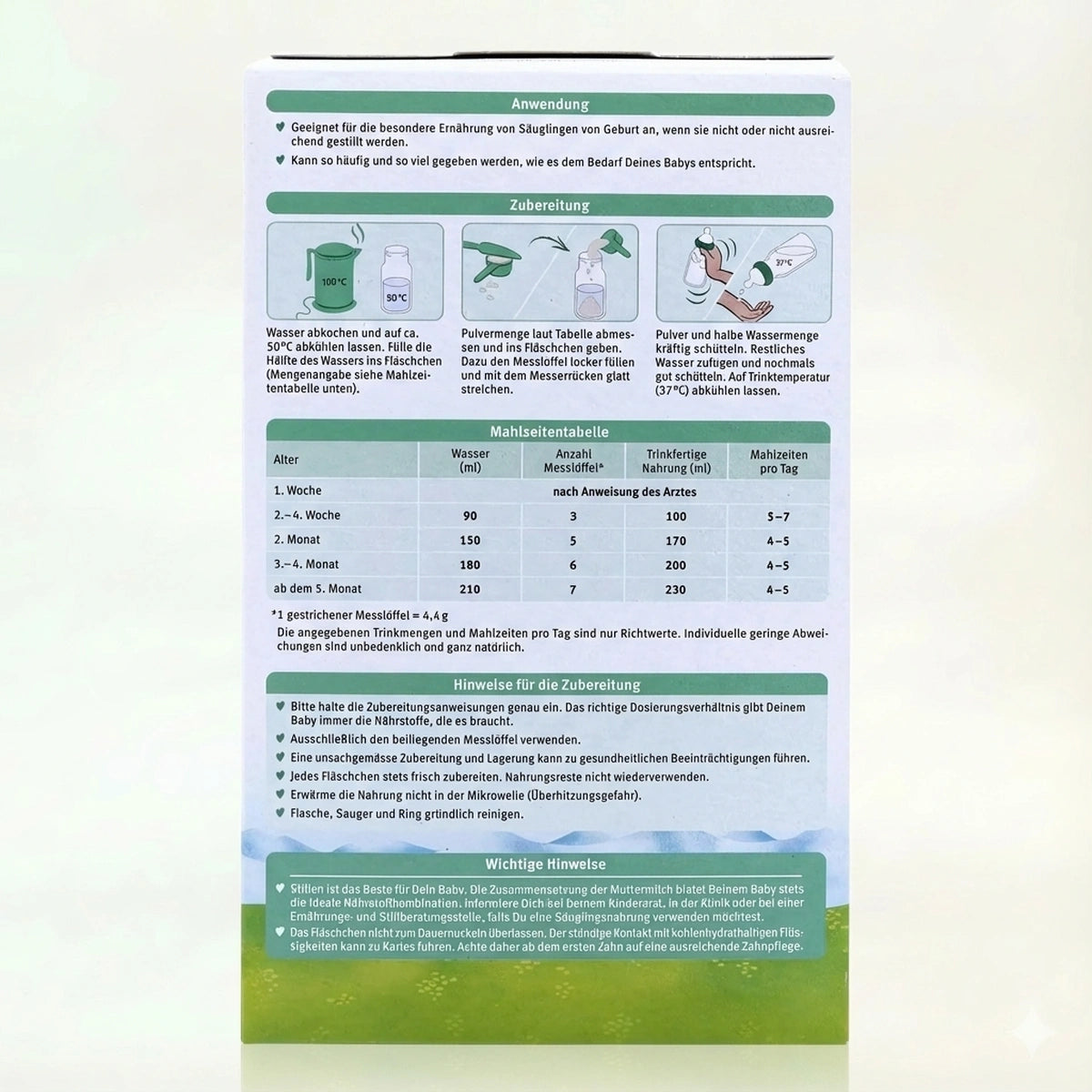 Holle Bio Organic Goat Baby Formula Stage PRE preparation instructions | Organic Formula Hub