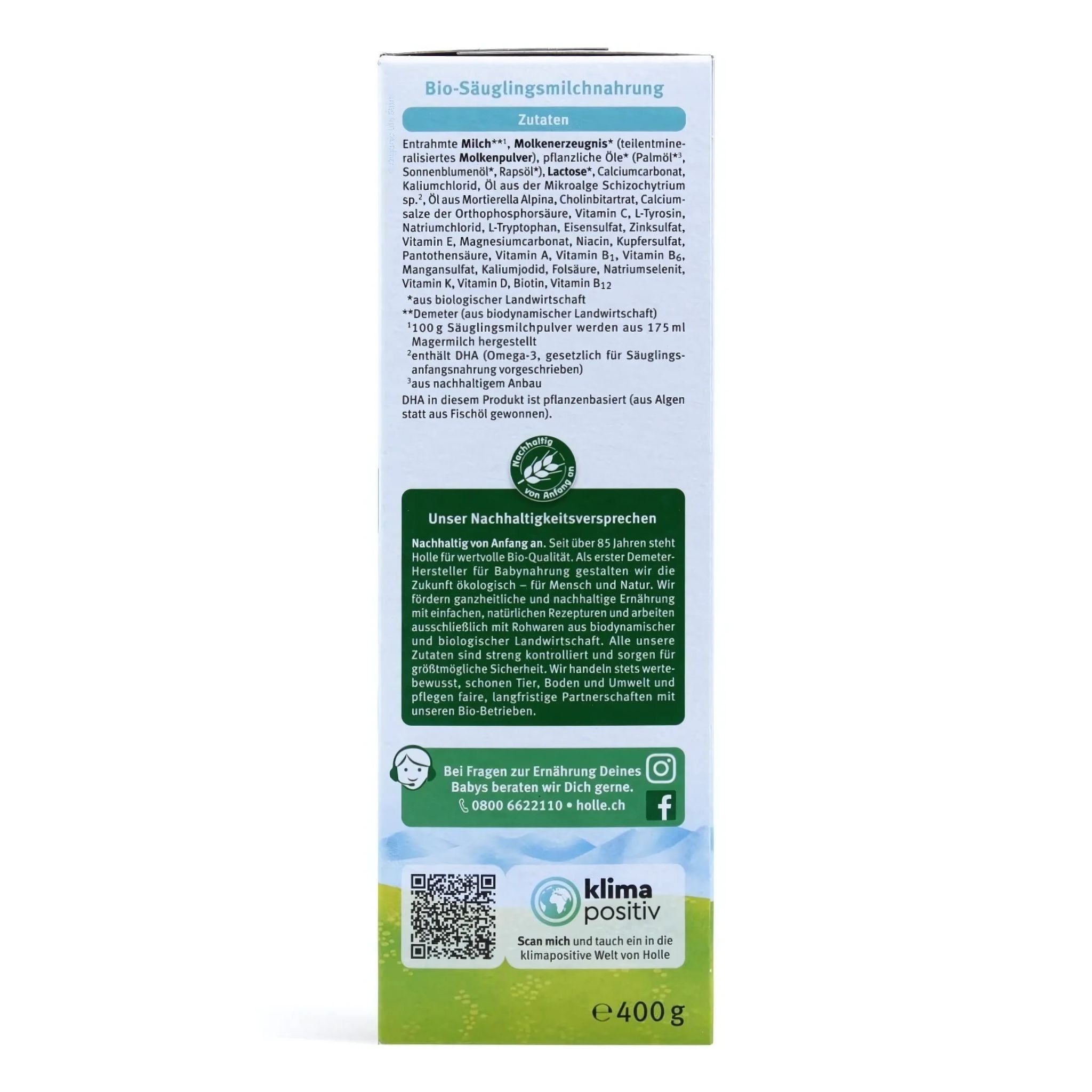 Holle Organic Stage 1 Cow Milk Baby Formula | Organic Formula Hub