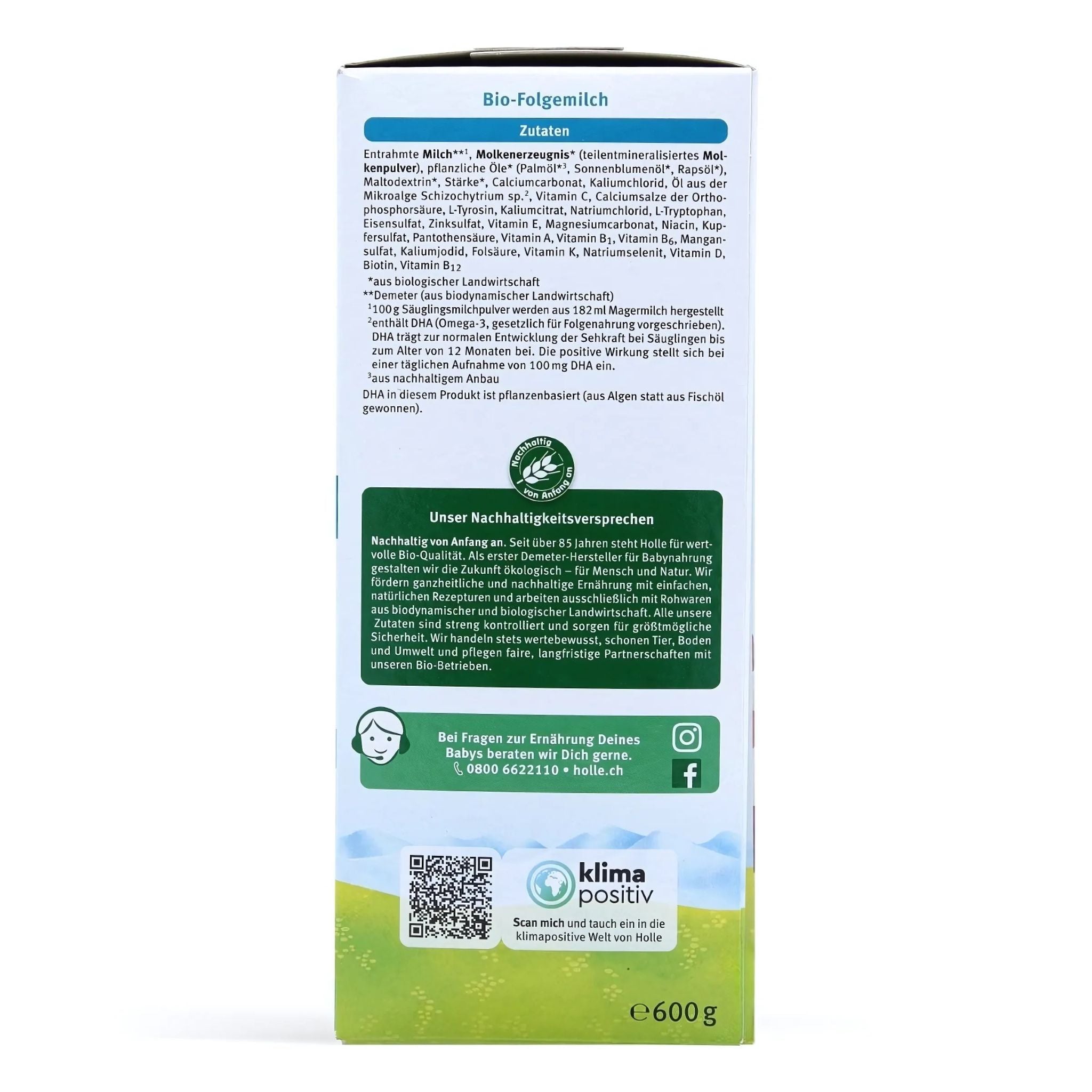 Holle Bio Stage 2 Cow Milk Baby Formula | Organic Formula Hub