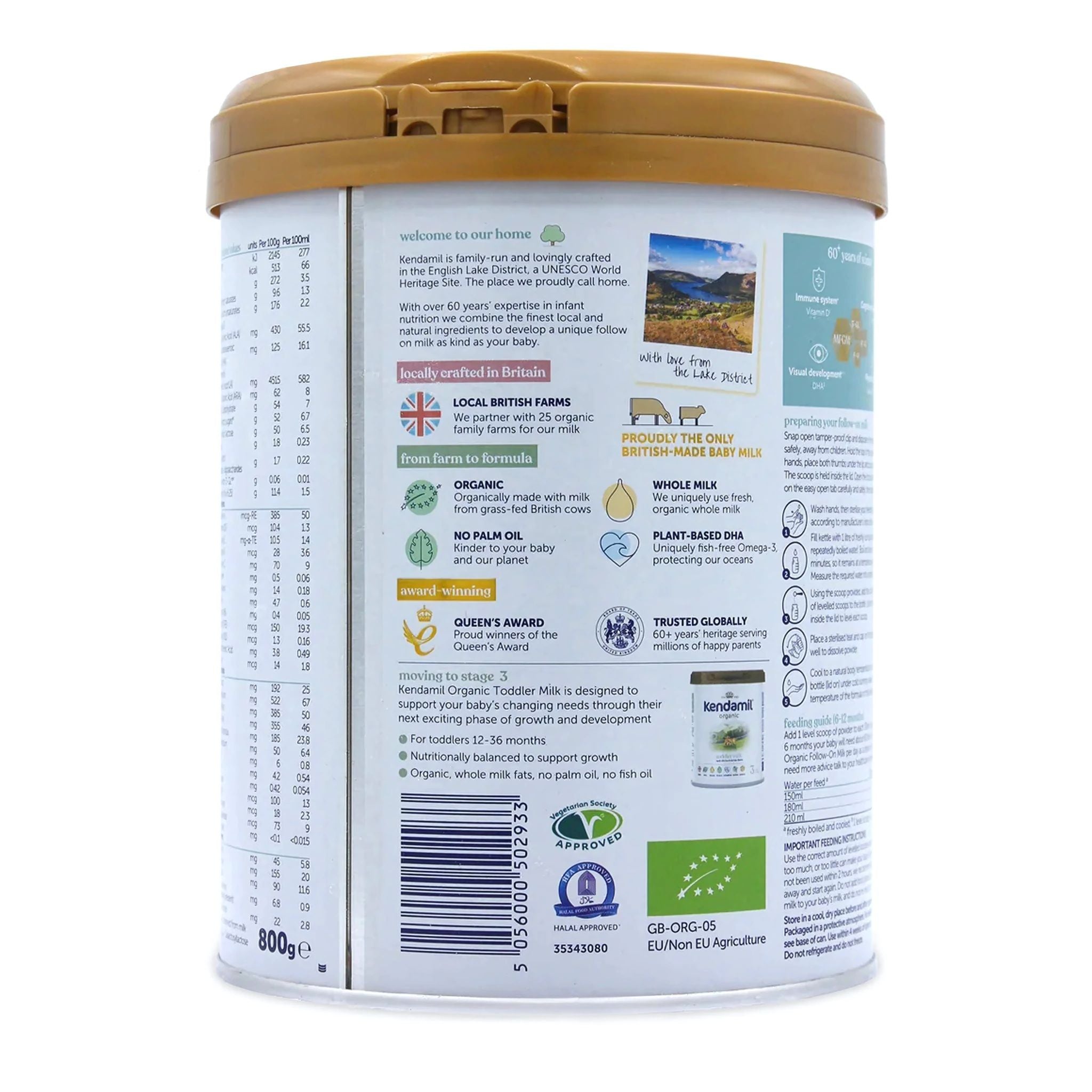 Kendamil Organic EU Follow-on stage 2 Infant Milk | Organic Formula Hub